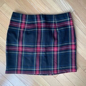 Tartan plaid mini skirt